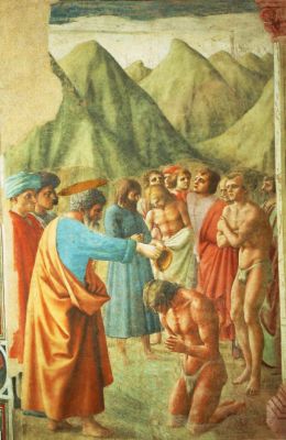 Masaccio, Il battesimo dei neofiti