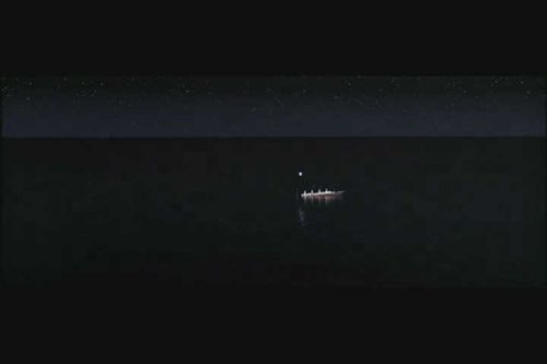 Il Titanic e le sue luci, visti dall'alto del cielo 