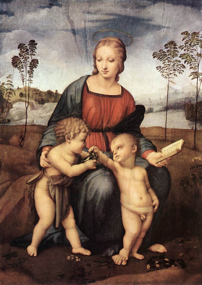 Raffaello, Madonna del cardellino (prima del restauro)