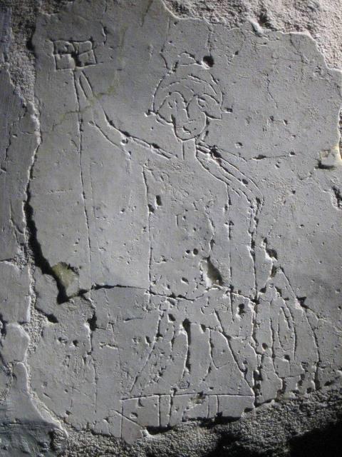 Nazareth: Museo della basilica, graffito di Giovanni Battista