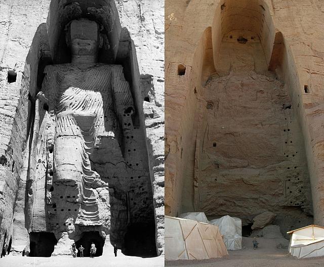 Buddha of Bamiyan prima dopo distruzione