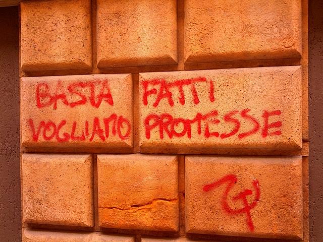 basta fatti vogliamo promesse