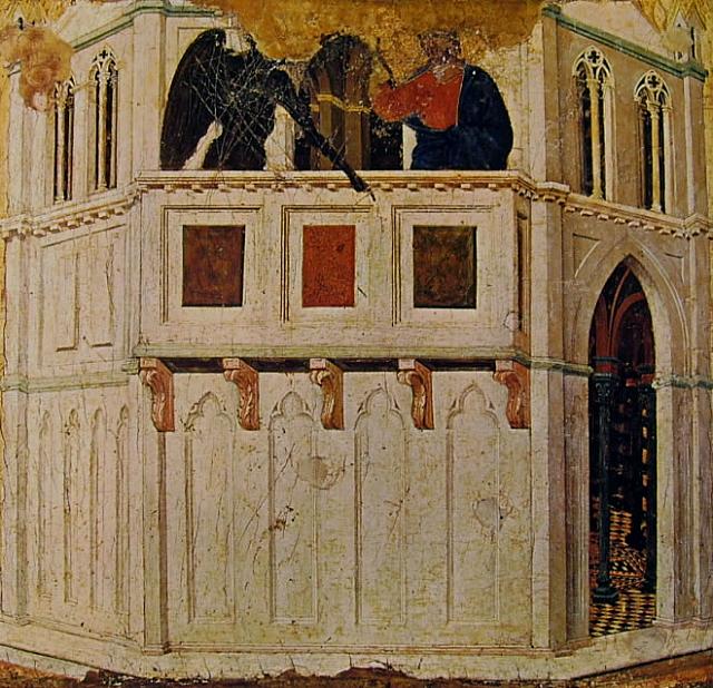 duccio - tentazione cristo tempio