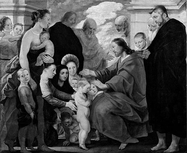 Adam van Noort, Suffer Little Children to Come Unto Me, oil on canvas, 111 × 135 cm. Koninklijk Instituut voor het Kunstpatrimonium, Brussels (Inv. 4703). Photo: KIK-IRPA