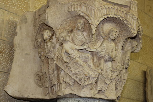 Nazareth, i capitelli crociati nel Museo degli scavi della Basilica