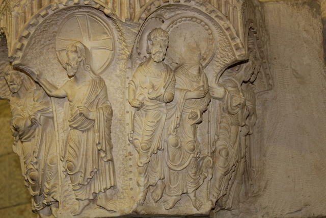 Nazareth, i capitelli crociati nel Museo degli scavi della Basilica