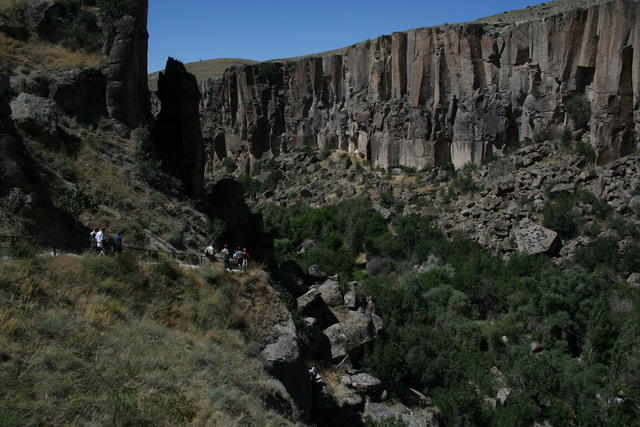 Valle di Ihlara (Ihlara vadisi o valle di Peristrema) percorsa dal Melendiz Suyu