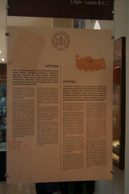 Ankara, Museo delle civiltà anatoliche: pannello sugli hittiti