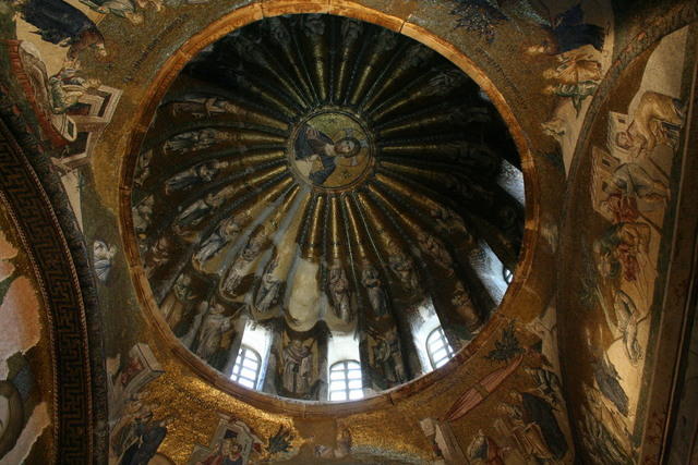 S.Salvatore in Chora, endonartece, IV cupola, Cristo ed antenati (clicca per la spiegazione dell'endonartece)