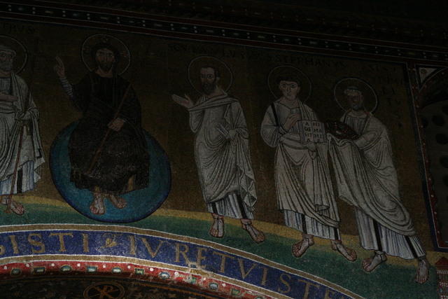 San Lorenzo fuori le mura: mosaico dell'arco trionfale della basilica pelagiana