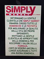 simply market chiuso domenica