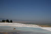 Pamukkale-Gerapoli (Hierapolis): le vasche calcaree bianche del "castello di cotone"