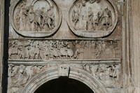 Arco di Costantino. II fregio costantiniano: assedio di Verona.