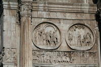 Arco di Costantino. II fregio costantiniano: assedio di Verona.