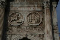 Arco di Costantino. III fregio costantiniano: battaglia di Ponte Milvio.